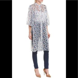 Vince Camuto  Bubble Sleeve  Floral Side Tie Tunic